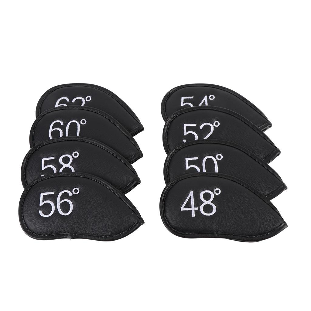 8PCS Wedge Irons Club Head Cover PU Leather Club Iron Headcover 48° 50° 52° 54° 56° 58° 60° 62° Loop