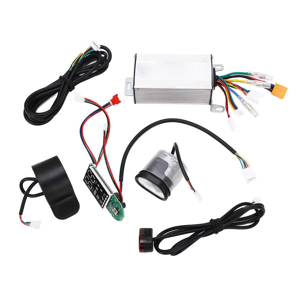 7Pcs Electric Scooter Controller Kit 500W Waterproof with Brake Circuit Board Finger Throttle 36V