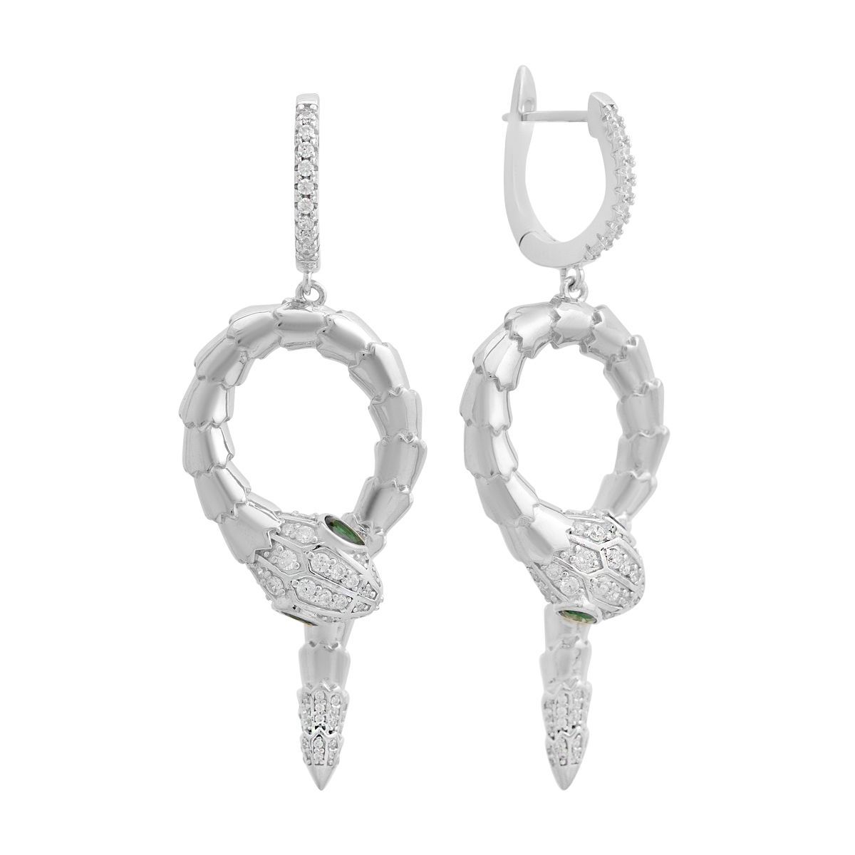 

Срібні сережки з фіанітами (2144960)