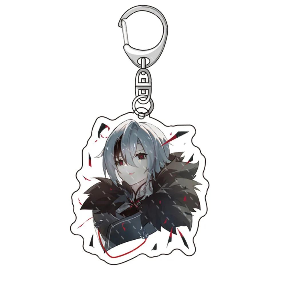 

Anime Keychain Yuanshen Scaramouche Capitano Colombina Pantalone Arlecchino Key Ring Accessories Cute Bag Pendant Fan Gift