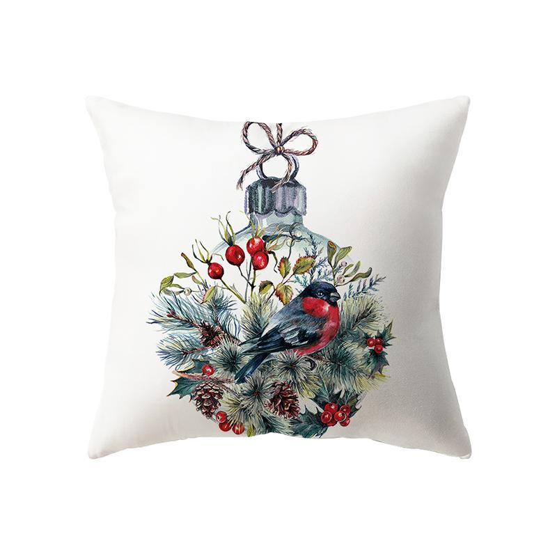 Christmas Theme Winter Christmas Atmosphere Printing Pattern Cushion Cover Home Living Room Sofa Decoration Pillow Pillow Cover