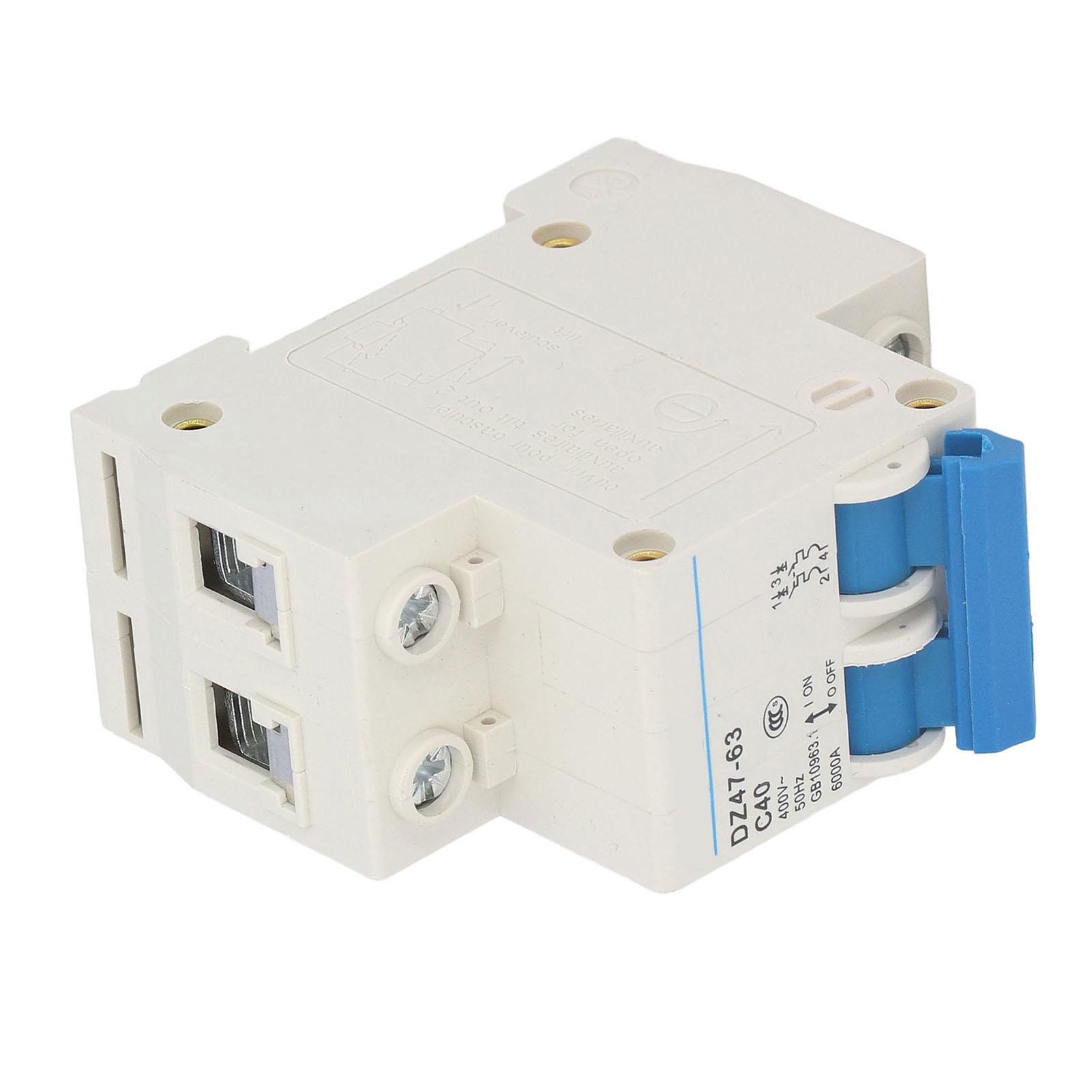 

2P мініатюрний автоматичний вимикач на DIN-рейку Низьковольтний повітряний вимикач змінного струму 400 В 40 A DZ47‑63 C40