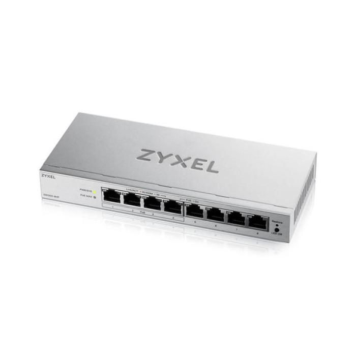 Switch Ethernet géré L2 - ZYXEL - GS1200-8HPV3 - 8 ports Gigabit PoE - Web-managed - Desktop