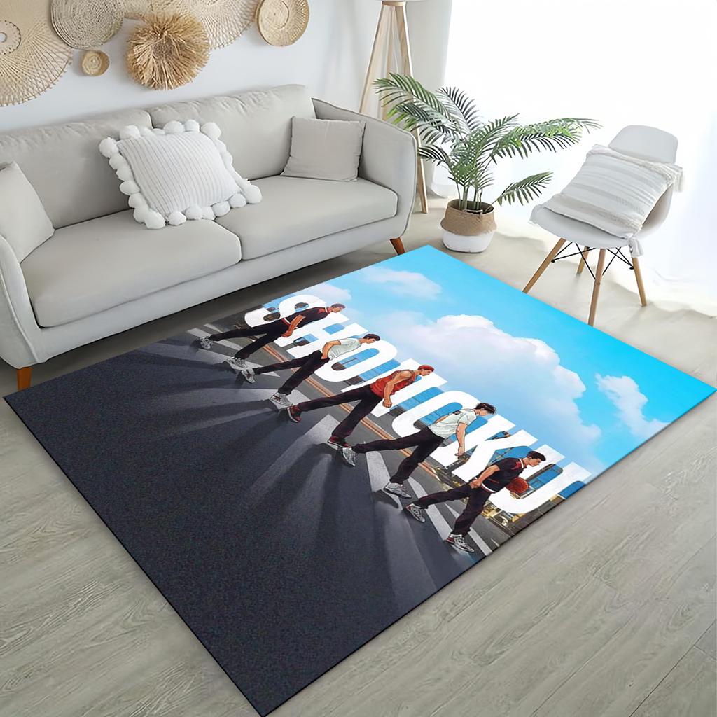 SHOHOKU 27 Style New SLAM DUNK Cartoon Basketball Anime Carpet Rug for Living Room Bedroom Home Sofa,Kid Play Non-slip Floor Mat