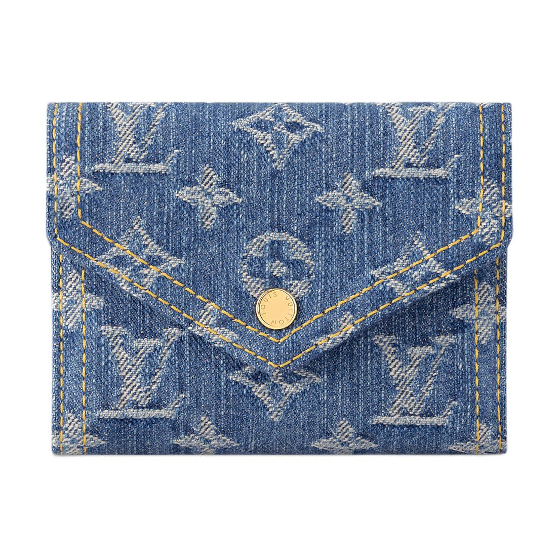 

Louis Vuitton Victorine Quilted Snap Closure Organic Cotton Wallet Women Wallets Denim-Blue M13212 Gift Set(Basic Set+Box+Shopping Bag)