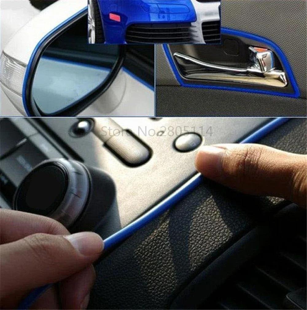 5M Stylingové vlákno do auta Dekorační nálepky na interiér Značky Samolepky Lišty DIY 3D proužky Samolepky na autopříslušenství Styling auta