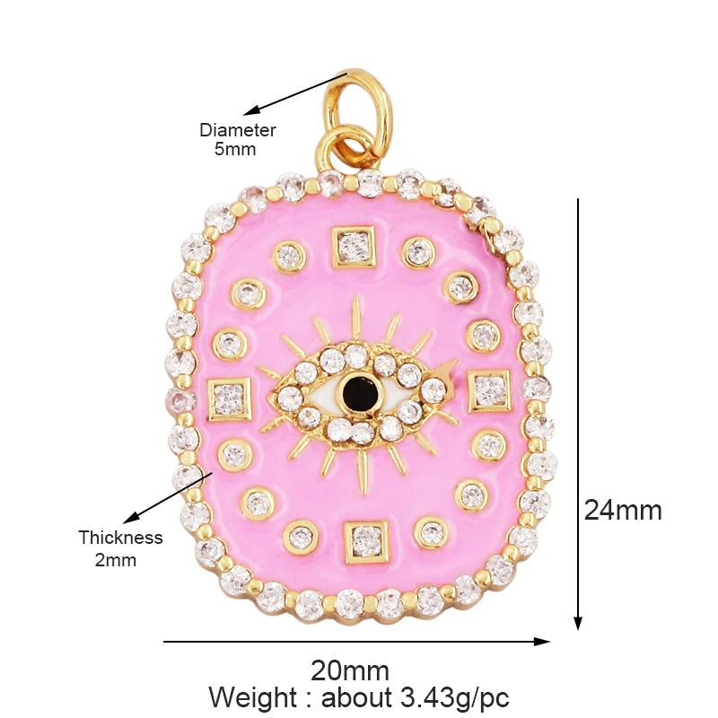 

Beadsfeeder official-website Collection ,Colorful Evil Eye Hand Gold Plated Cubic Zirconia CZ Paved Charm Pendant