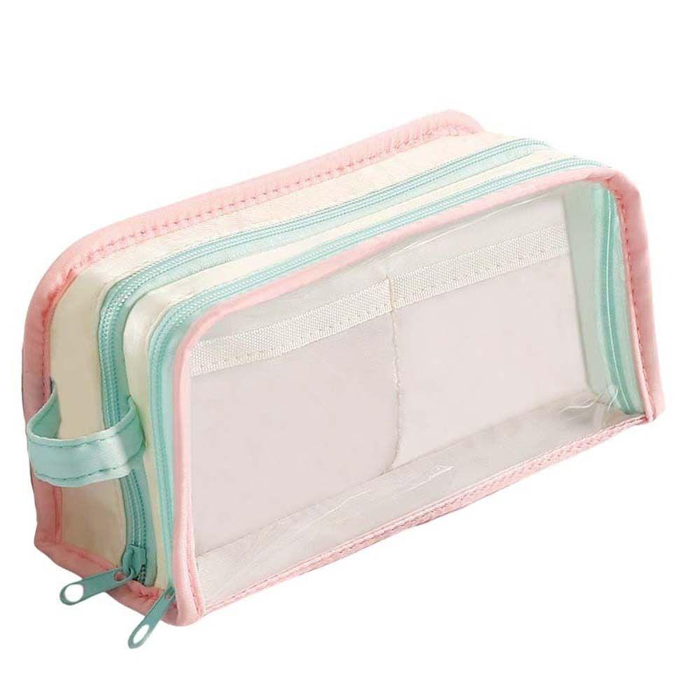 Transparent Display Korean PVC Stationery Bag Multilayer Ins Pencil Pouch  Office