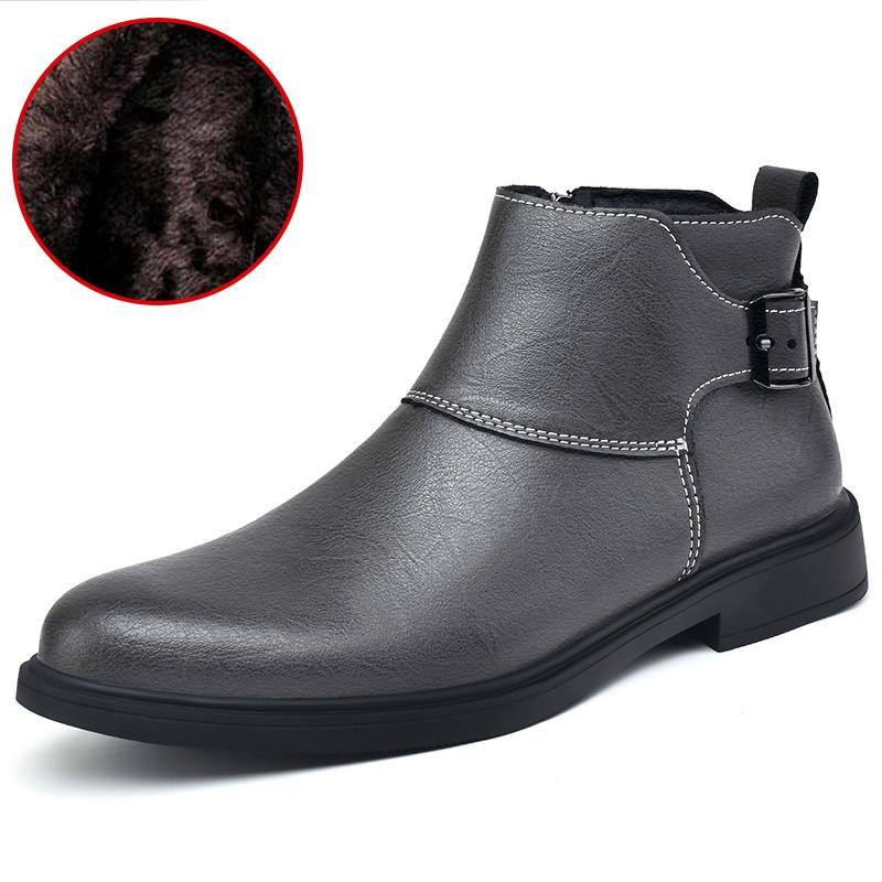 Hot Selling Men's Chelsea Boots Europe America Street Fashion Men's High Top Shoes Winter Suede Ankle Boots Big Size  37-48