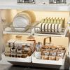 Portable Kitchen Storage Box with Sliding Rail Pull-Out Cabinet Storage Rack Spice Pantry Shelves Drawer Kitchen Organizer Shelf