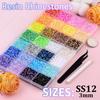 Nail Kit 32000Pcs Resin Rhinestones Bedazzling Kit with Tweezers for Multicolor 3mm Crystal with 3Pcs 10ml Glue Art Crafting