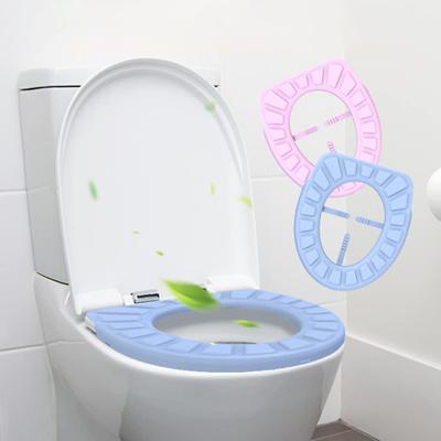 Capa de assento de vaso sanitário de silicone reutilizável, à prova d'água, portátil, mantém limpo e seguro em banheiros públicos para adultos e crianças