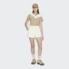 Nike Solid Color Lace-Up Brand Logo High-Waisted Shorts Women shorts Off-White DV7915-901