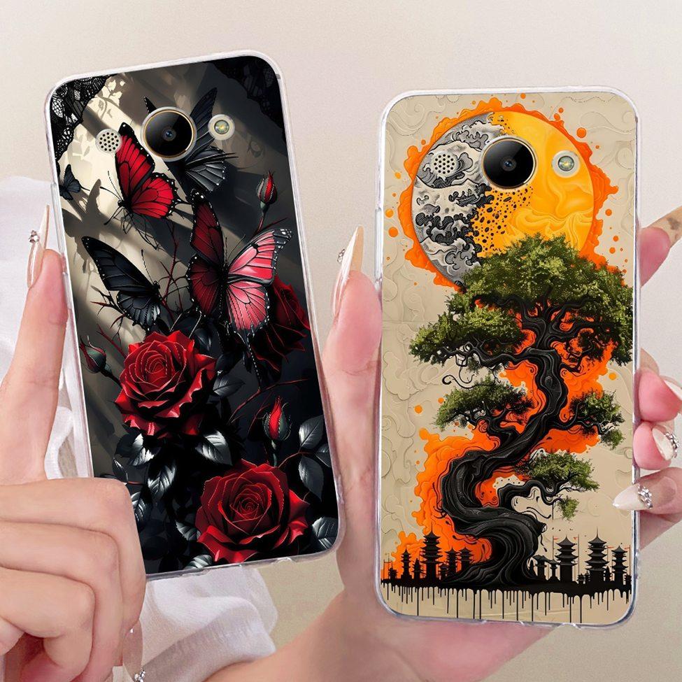 Casing For Huawei Y3 2018 Cover For Huawei Y3 2017 Case Aesthetic Luxury Cute Cat Fashion Butterfly Funny Painted Casing
