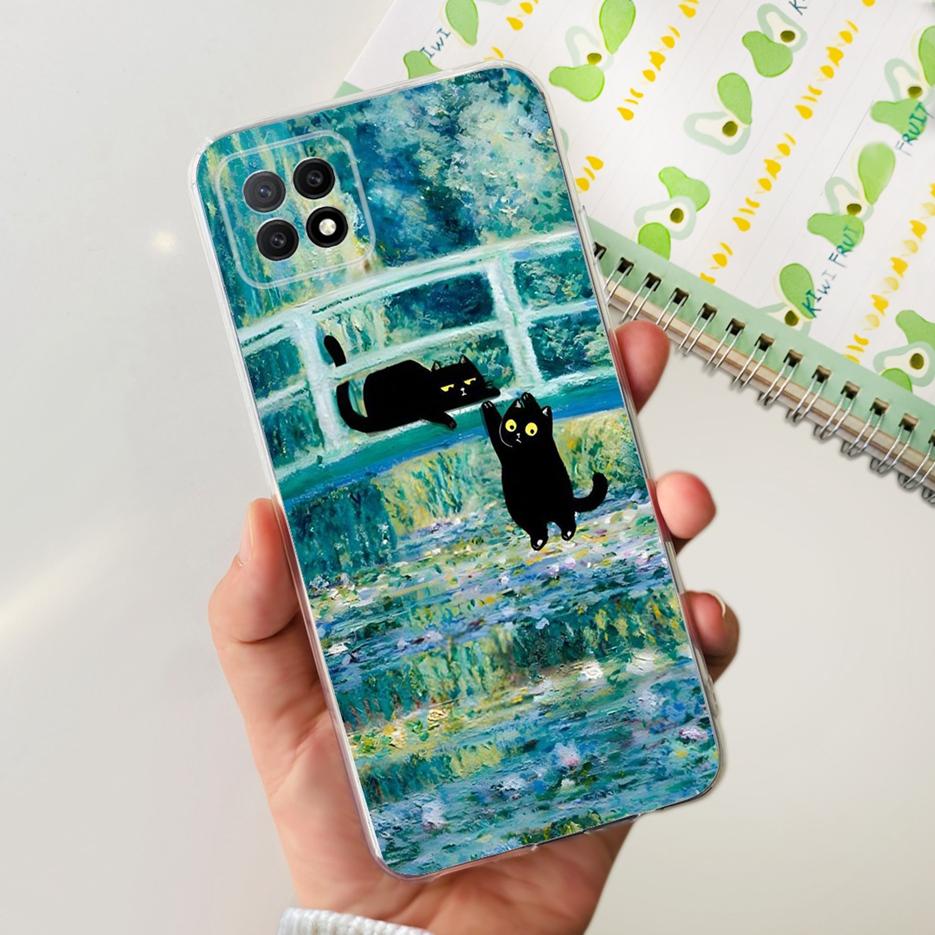 For Oppo A73 5G Case CPH2161 Stylish Painted Cover Clear Silicone Phone Case For Oppo A73 A 73 OppoA73 5G Back Cover Soft Fundas