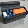 1-Pack Car Trunk Organizer Box, Foldable Storage Bag with Multiple Compartments & Ergonomic Handle - Durable Fabric Car Interior Accessories