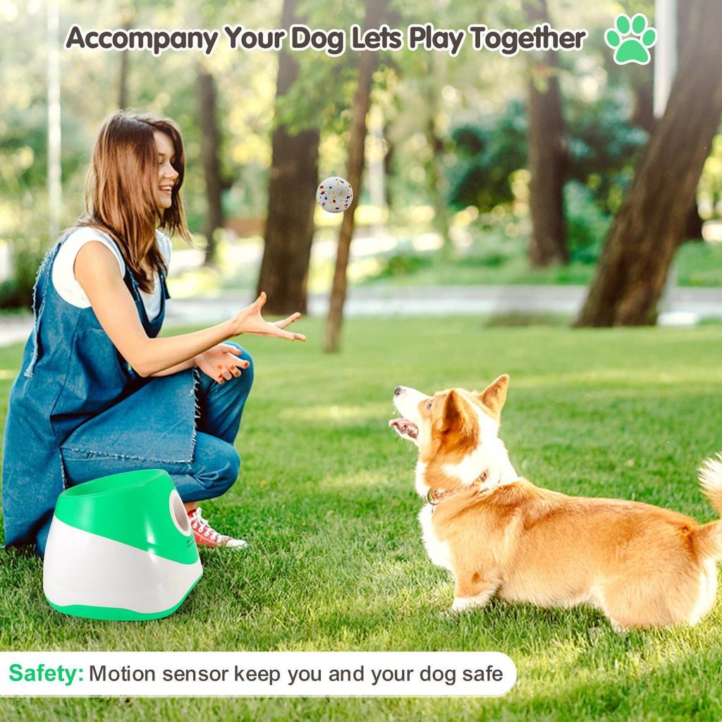 Rechargeable Smart Dog Toy - Automatic Multicolor Tennis Ball Launcher