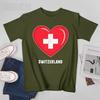 Unisex Unisex Switzerland Flag Swiss Tshirt Tees Oneck T Shirts WoUnisex Boys 100 Cotton TShirt