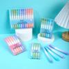12-Color Boxed Fluorescent Highlighter Pens for Students - Eye Protection & High Visibility