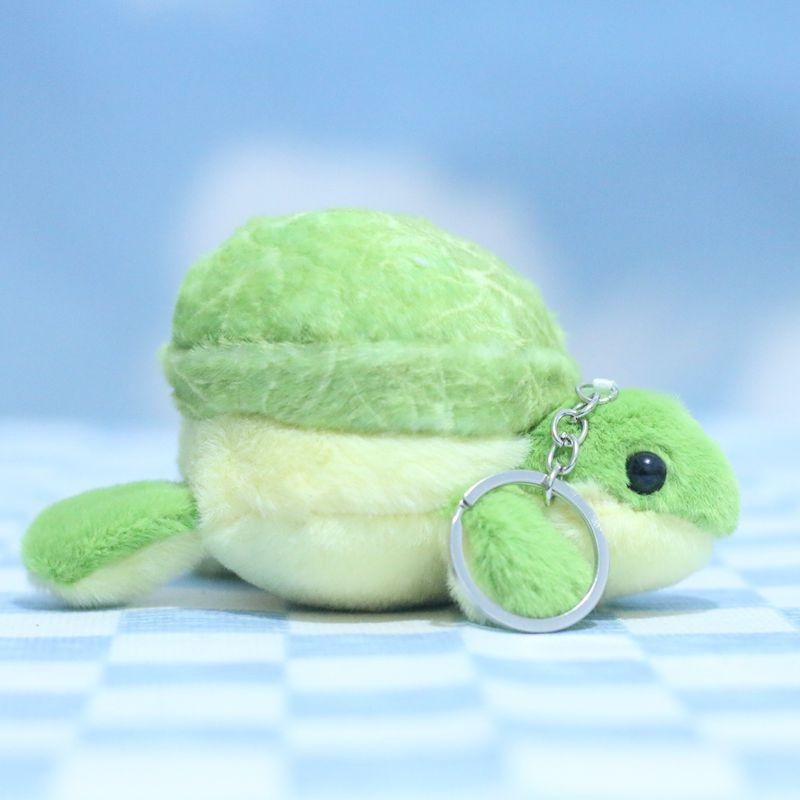 1 Piece Cute Doll Cartoon Soft Plush Toy Bag Pendant Little Turtle Doll Stuffed Keychain Diy Decoration Kid Gift