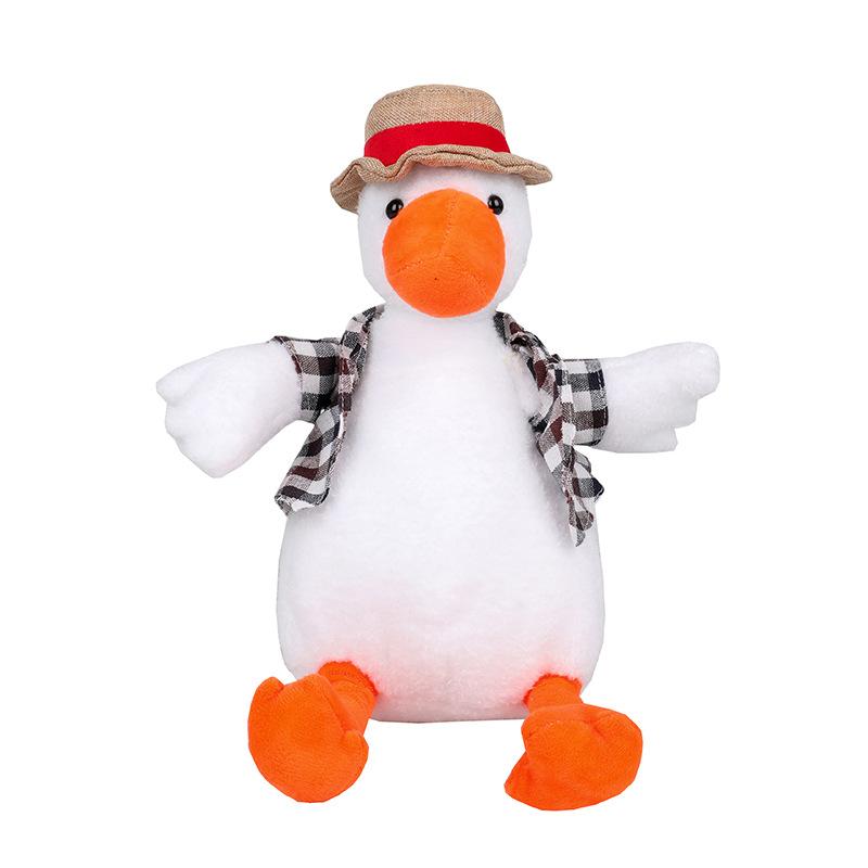 

Милый и уродливый жилет, плюшевая игрушка уточка, кукла в соломенной шляпе, утка-припев, подарок на женский день рождения. чёрный