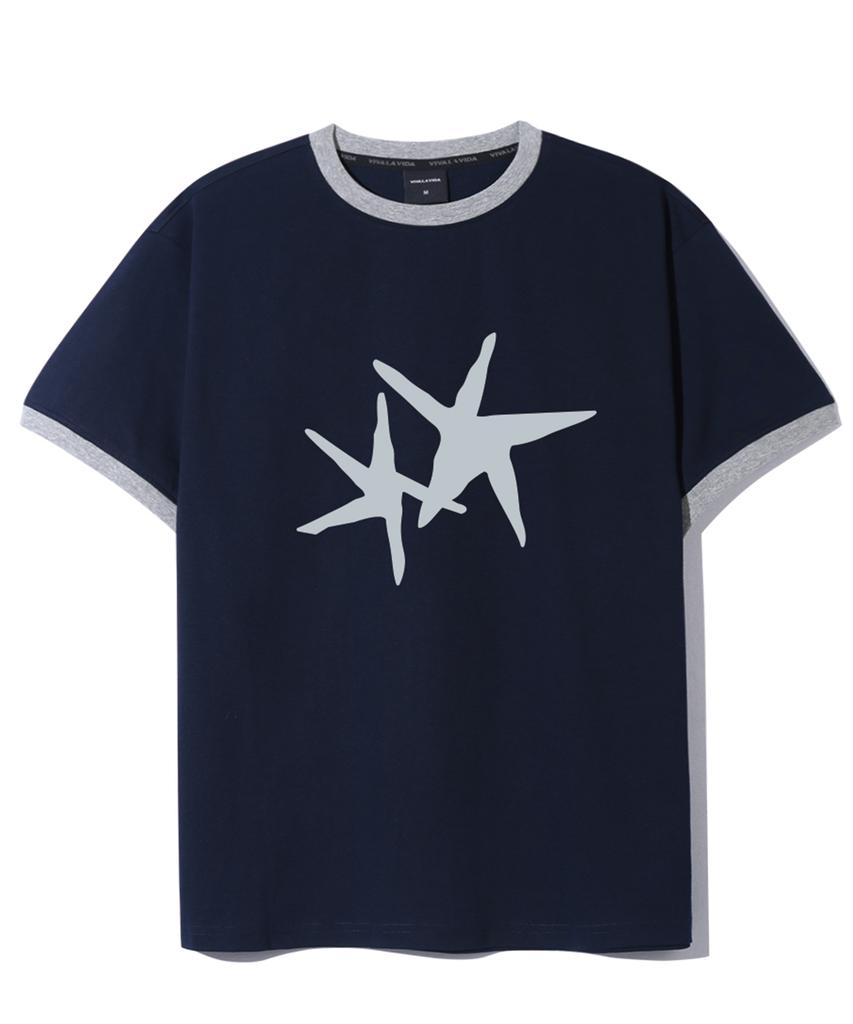 Bibalabida Seastar Ringer Short Sleeve T-Shirt