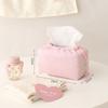 Cotton Drawstring Tissue Bag Napkin Holder Container Portable Kitchen Table Tissue Storage Bag Home Room Decoration Accessories