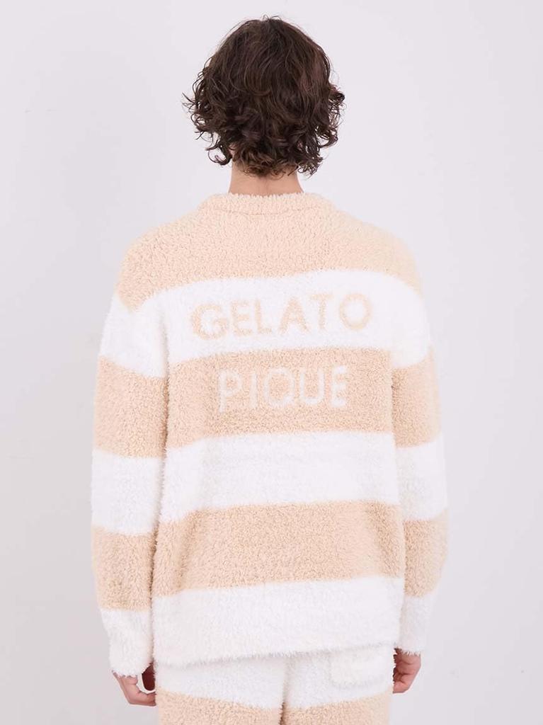 Gelato Pique HOMME Gelato 2 Striped Pullover PMNT245906 YEL M Men's