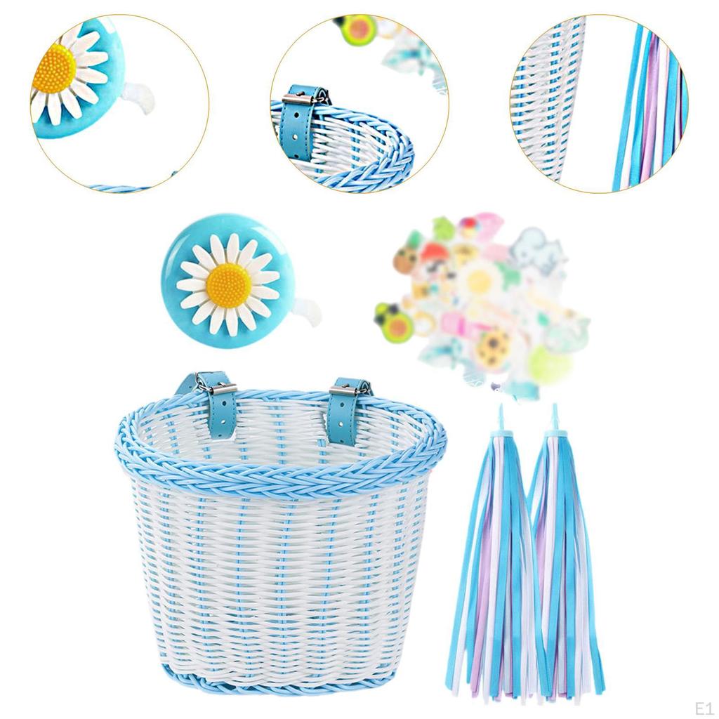 Cykelkorg Framtill Last Barn Retro Tillbehör Söt Praktisk Flätad Cykling Barn