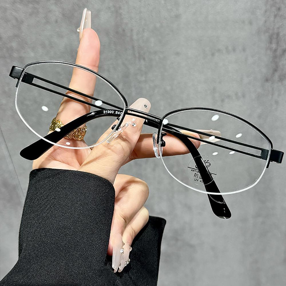 

Blue Light Blocking Glasses Oval Reading Glasses Optical Spectacles Lightweight Anti Blue Light Eyewear For Women Men Office Beige