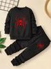 Spring Children Boy Clothes Set Kid Girls Printed Sweatshirts Pullover Top and Pants 2 Piece Spider Suit Long Sleeve Tracksuits