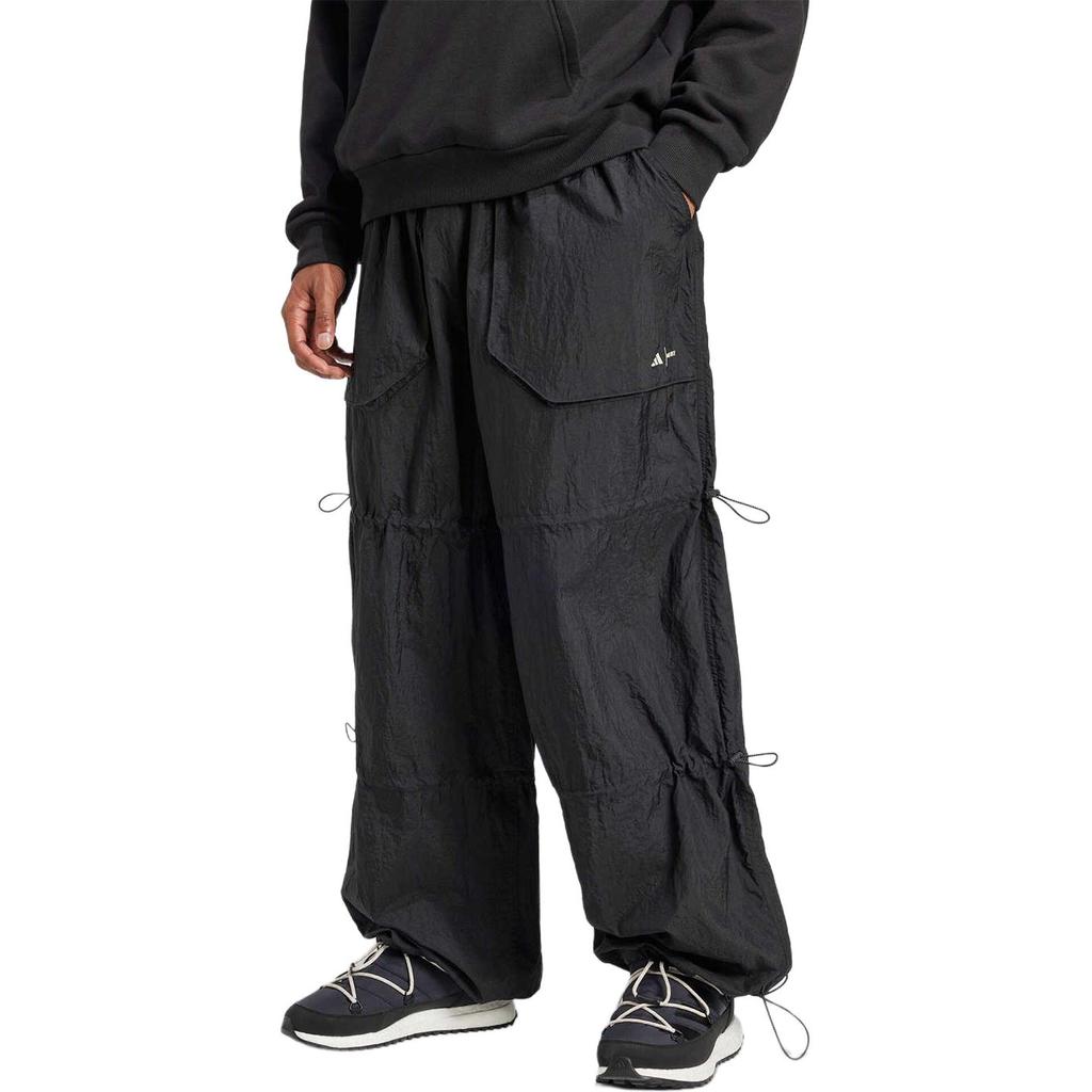Adidas X Moon Boot Collaboration FW24 Parachute Joggers Loose Fit Comfortable Casual Pants Women Joggers Black IY8046