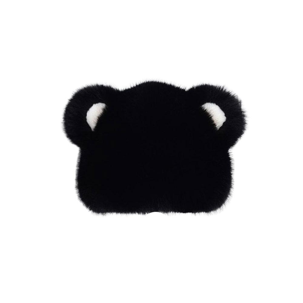 Fashion Bear Ear Fur Cap For Women Fur Hat Autumn and Winter Fur Hats Mongolian Hat Brimless Plush Fluffy Skiing Riding Warm Cap