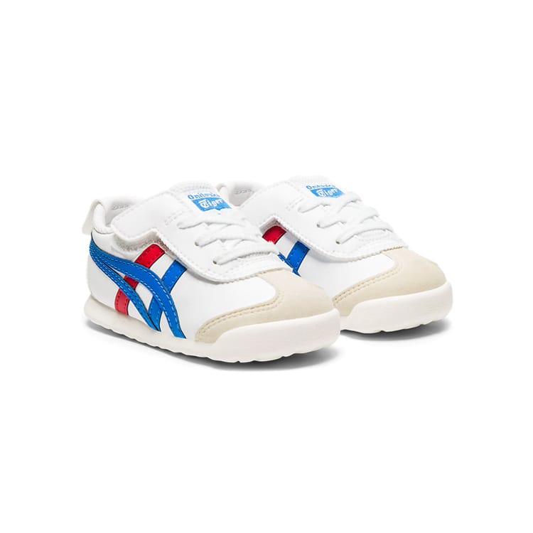 Onitsuka Tiger MEXICO 66 Athleisure Slip Resistant Cushioning Breathable Low top Toddler Shoes Blue Red White 1184A074-100