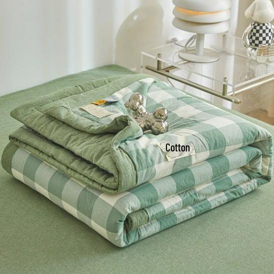 Class A Xinjiang Cotton Summer Quilt - Water-Washed, MUJI Style, Air Conditioning Thin Quilt, Machine Washable, Dormitory-Ready.