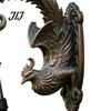 Solar Powered Porch Lanterns Phoenix Wall Lights, Resin Sculpture Outdoor Light, Bronze Finish Yard Decor Waterproof Landscape Lamp for Garden