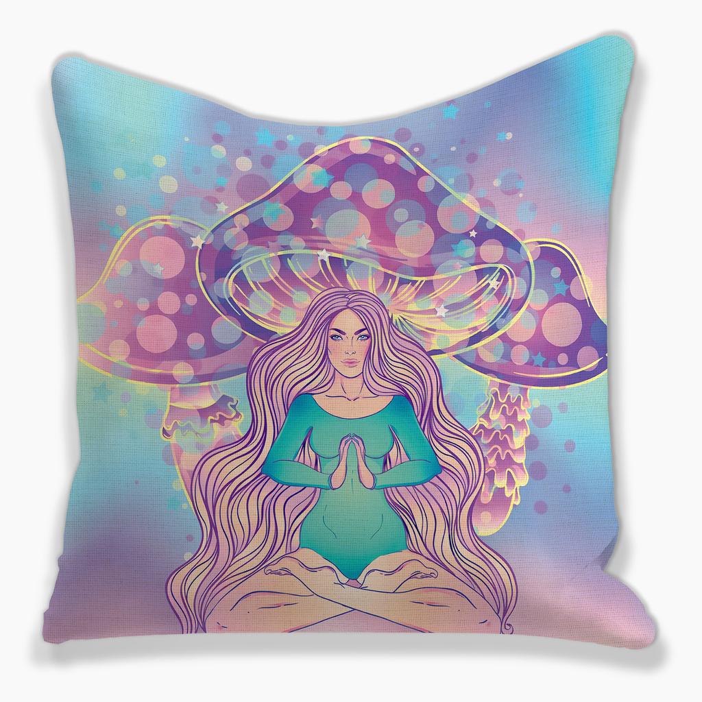 Meditation Series Patterns Throw Pillow Cover With Short Plush Print For Living Room Sofa Decoration Cushion Cover Pillow Covers