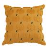 Decorative Square Throw Pillow with Embossed Pumpkin Pattern Soft Textured Fabric Cover and Insert for Seasonal Home Accent Cushion