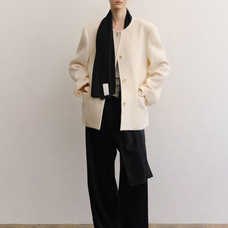 Ovbeige MARGOT SEIDE100 SCHAL_SCHWARZ