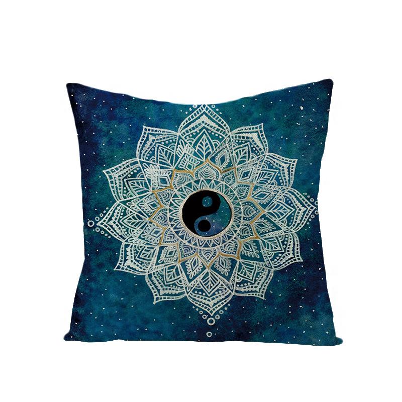Bohemian Mandala Style Polyester Pillowcase Square Sofa Pillowcase Home