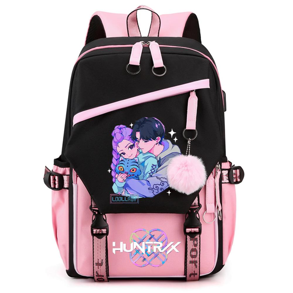 Sac à dos grande capacité imprimé Chasseurs de Démons Anime Kpop pour Adolescent Étudiant Fille Garçon Retour à l'École Sac à Livres Cadeau Enfant Femmes Sac de Voyage Imperméable