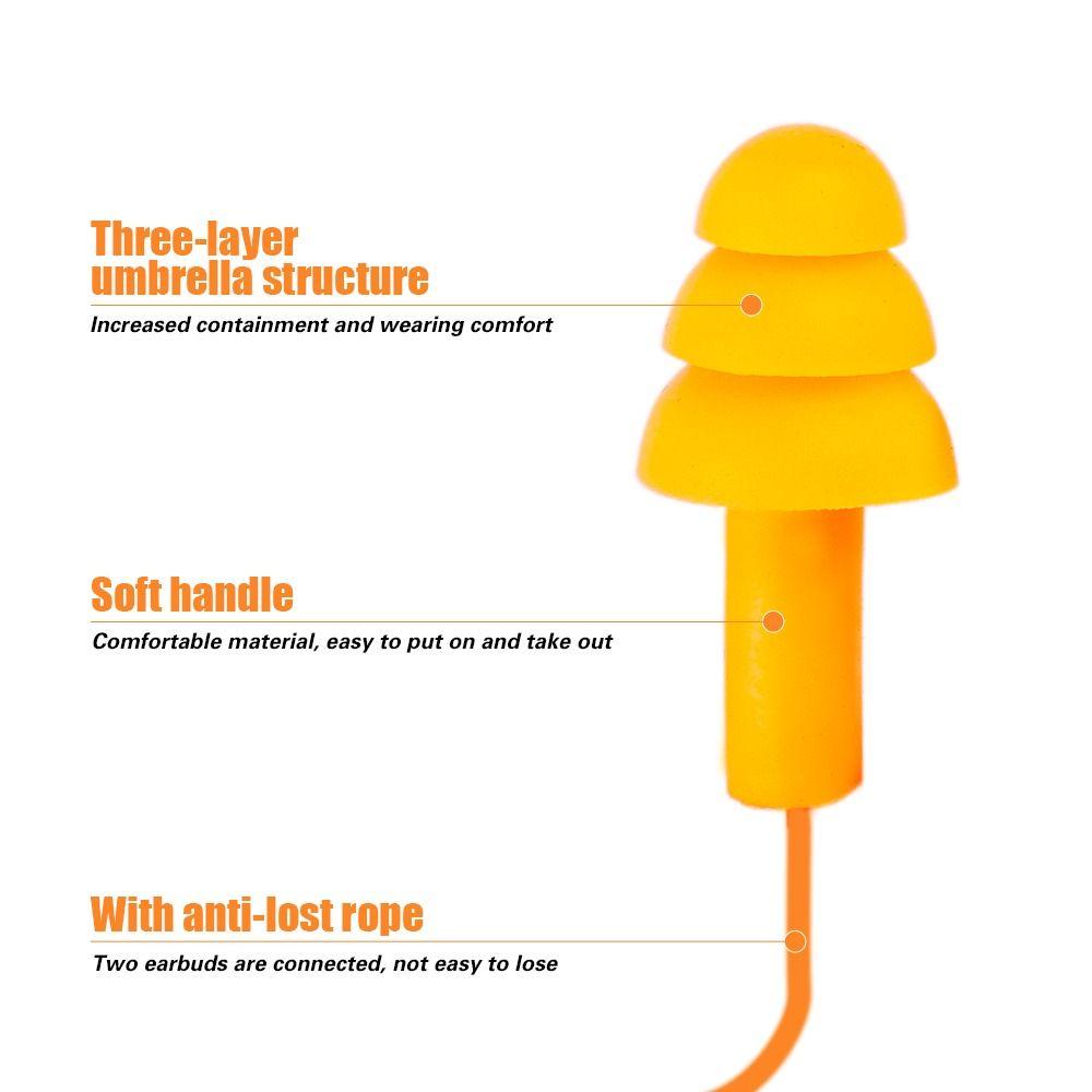 Sleep Earplugs Hearing Waterproof Earplugs with Rope Silicone Ear Plugs Nasal Clip Swim Ear Plugs