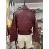 Giacca Biker Vintage da Donna con Risvolto in Pelle, Polsini Regolabili, Primavera e Autunno