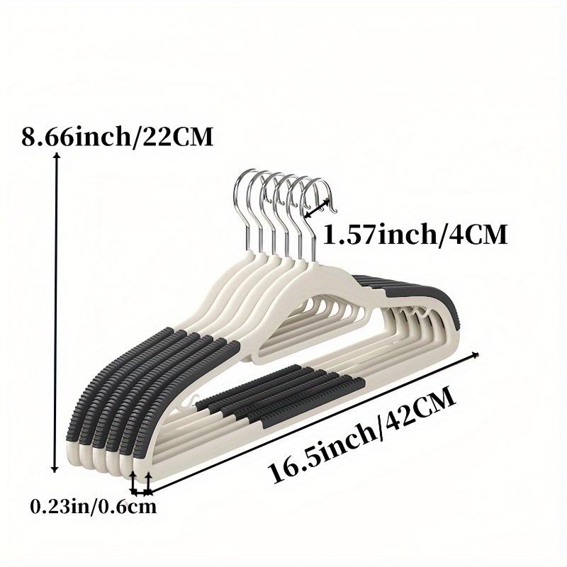12-Pack Premium Plastic Clothes Hangers - Non-Slip, Contoured, Durable, Space-Saving Design for Home and Dorm Use
