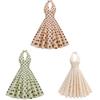 Vintage Polka Dot High Waist Dress With Backless Design For Elegant Summer Events