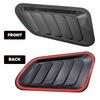 Universal Carbon Fiber Universal Car Hood Scoop Air Intake Fast Flow Vent Decorative Trim Styling 2PCS Exterior Decoration