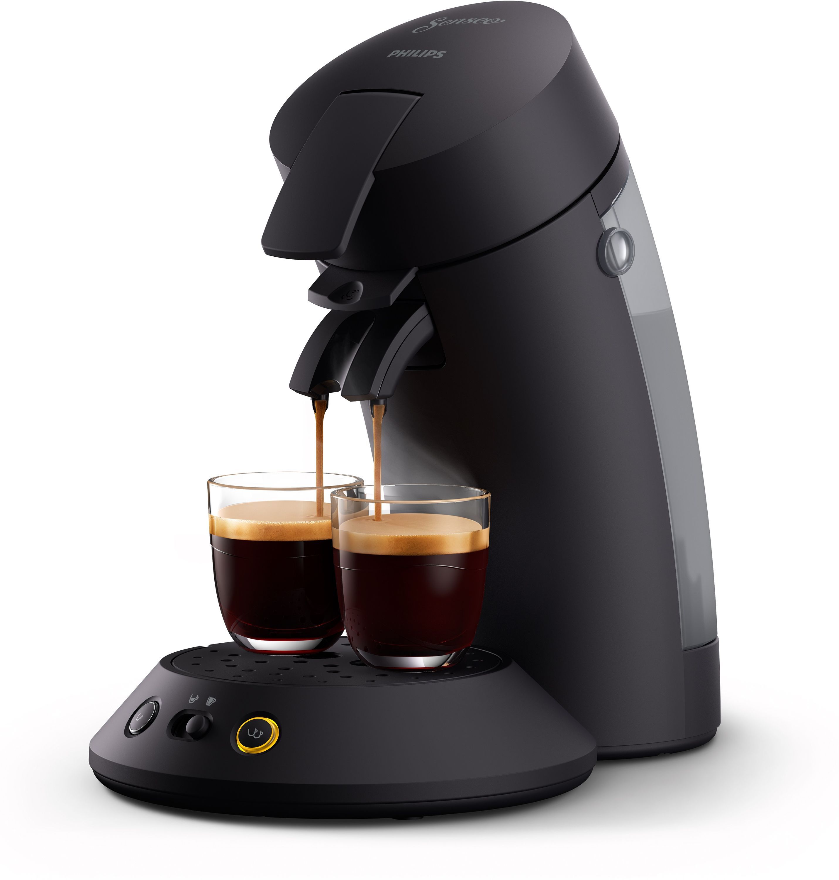 Kapselkaffeemaschine - PHILIPS - SENSEO - CSA210/61 - Original Plus - Intensives Schwarz