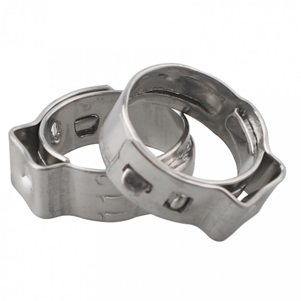 Single Ear Stepless Stainless Steel Hose Clamps Various Hoses Stainless Steel