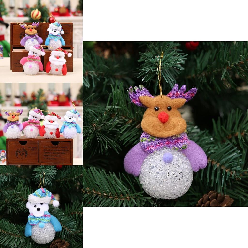 Eva Weihnachts-Schneemann Nachtlicht mit mechanischem Handwerk für festliche Baumdekoration