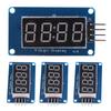 4Pcs 4 Digit Tube Display Module Red Adjustable Brightness LED Segment Support for TM1637 Drive Chip with Clock